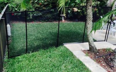 Pool Fence Installed In Grass