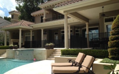 Custom Home Pool Fence
