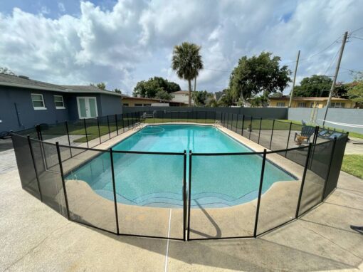 Surrounded with Baby Barrier® Pool Fence
