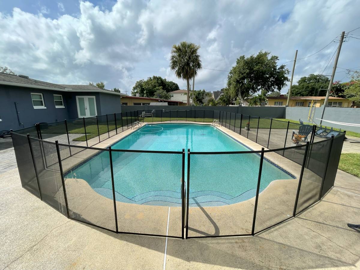 Surrounded with Baby Barrier® Pool Fence